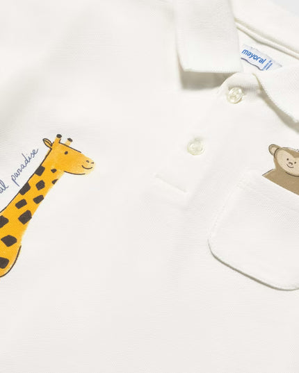 kids atelier mayoral White Animal Polo