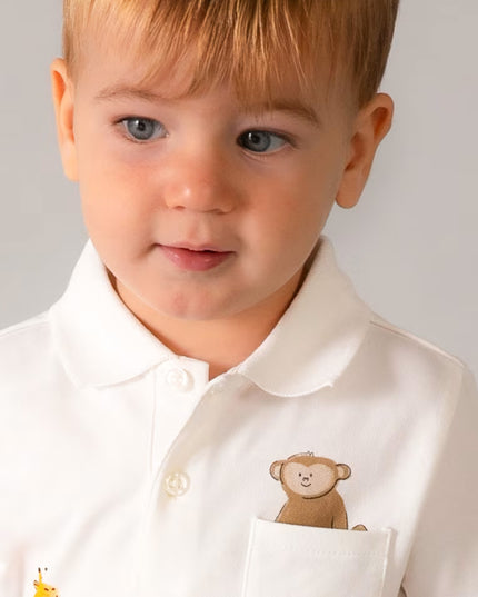 kids atelier mayoral White Animal Polo
