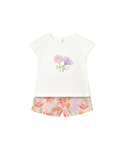 kids atelier mayoral White Floral Set