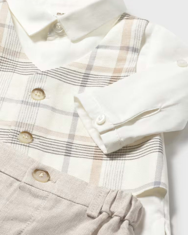 kids atelier mayoral White & Beige Formal Set
