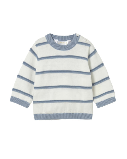 kids atelier mayoral White & Blue Striped Sweater