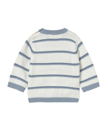 kids atelier mayoral White & Blue Striped Sweater