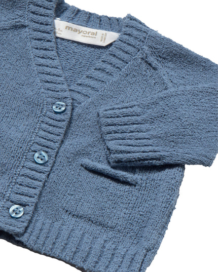 kids atelier mayoral Blue Knitted Baby Cardigan