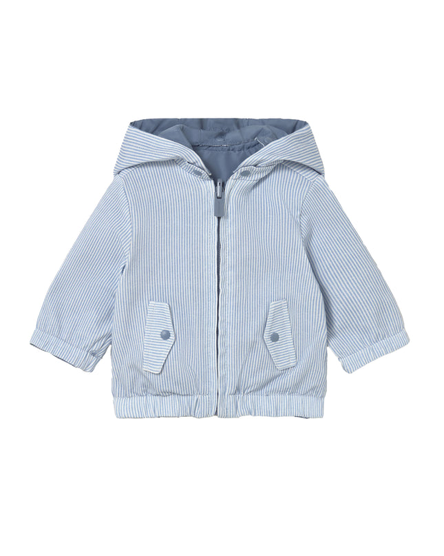 kids atelier mayoral Light Blue Striped Hooded Jacket