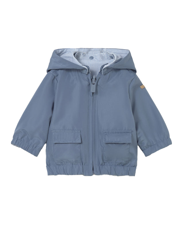 kids atelier mayoral Light Blue Striped Hooded Jacket
