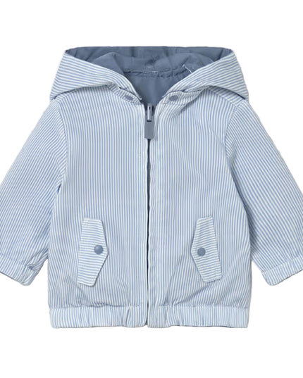 Kids atelier mayoral Light Blue Striped Hooded Jacket