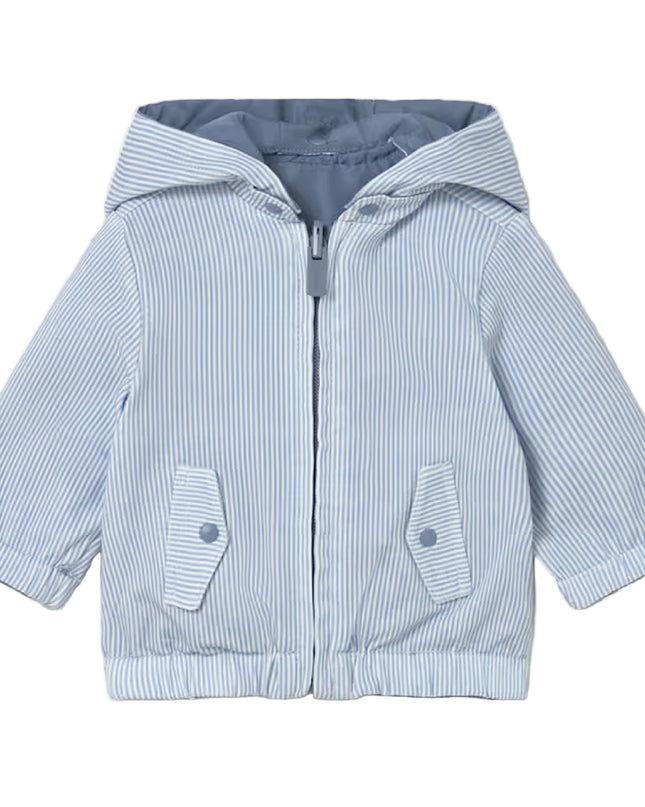 Kids atelier mayoral Light Blue Striped Hooded Jacket