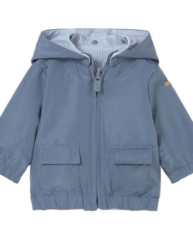 Kids atelier mayoral Light Blue Striped Hooded Jacket