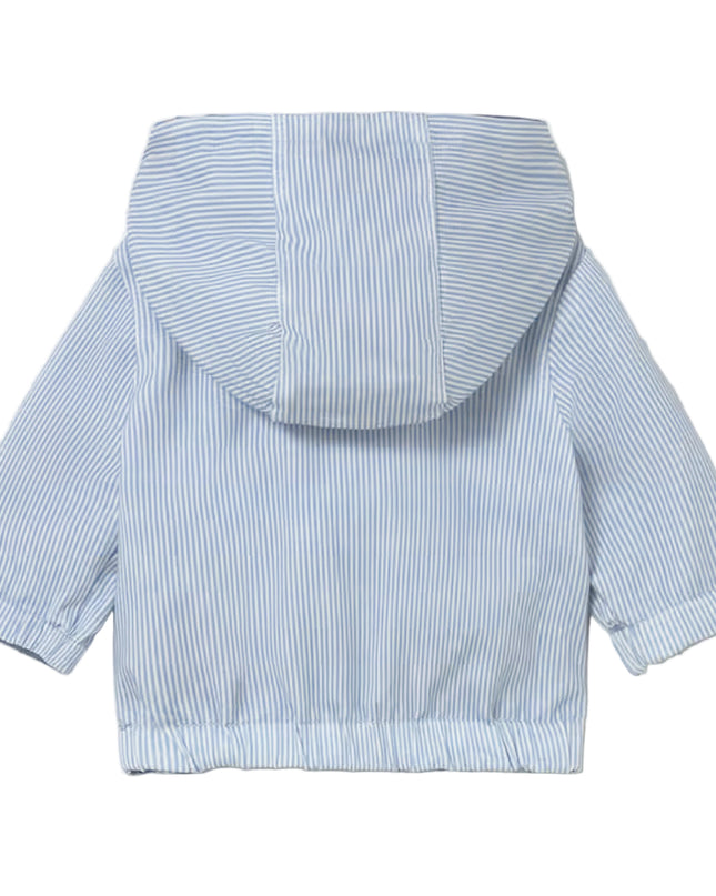 Kids atelier mayoral Light Blue Striped Hooded Jacket