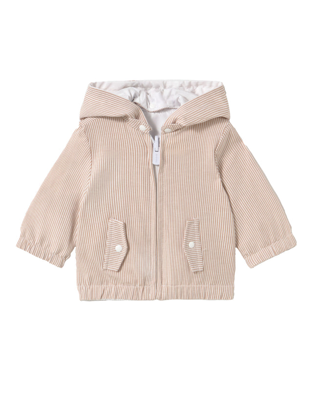kids atelier mayoral Beige Striped Hooded Jacket