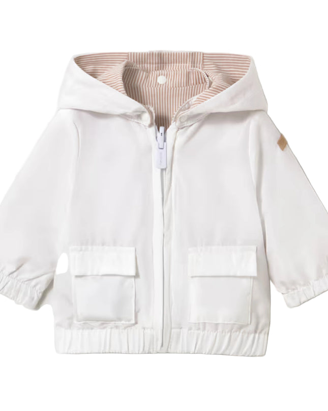 kids atelier mayoral Beige Striped Hooded Jacket
