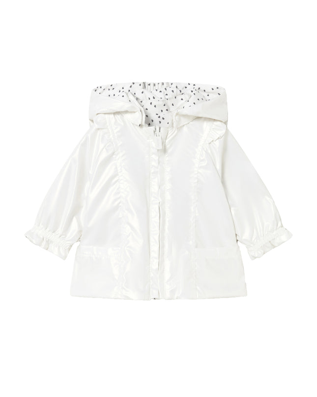 kids atelier mayoral White Hooded Glossy Jacket