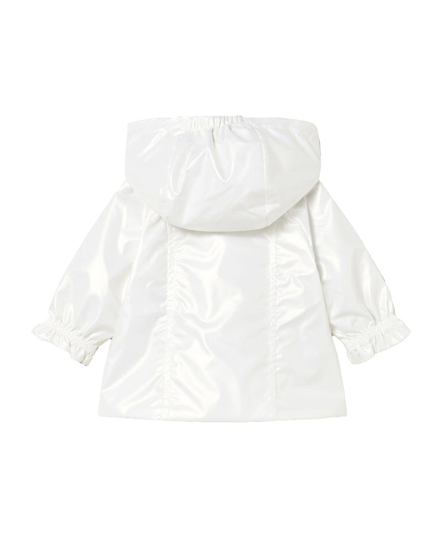 kids atelier mayoral White Hooded Glossy Jacket