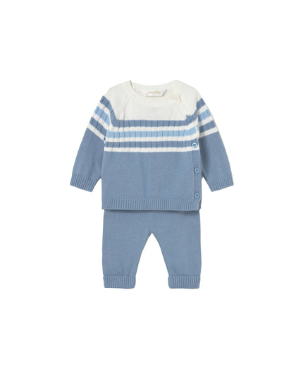 kids atelier mayoral Light Blue Knitted Baby Outfit