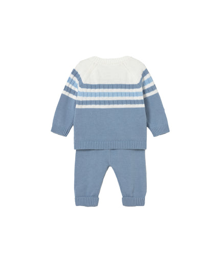 kids atelier mayoral Light Blue Knitted Baby Outfit