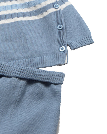 kids atelier mayoral Light Blue Knitted Baby Outfit