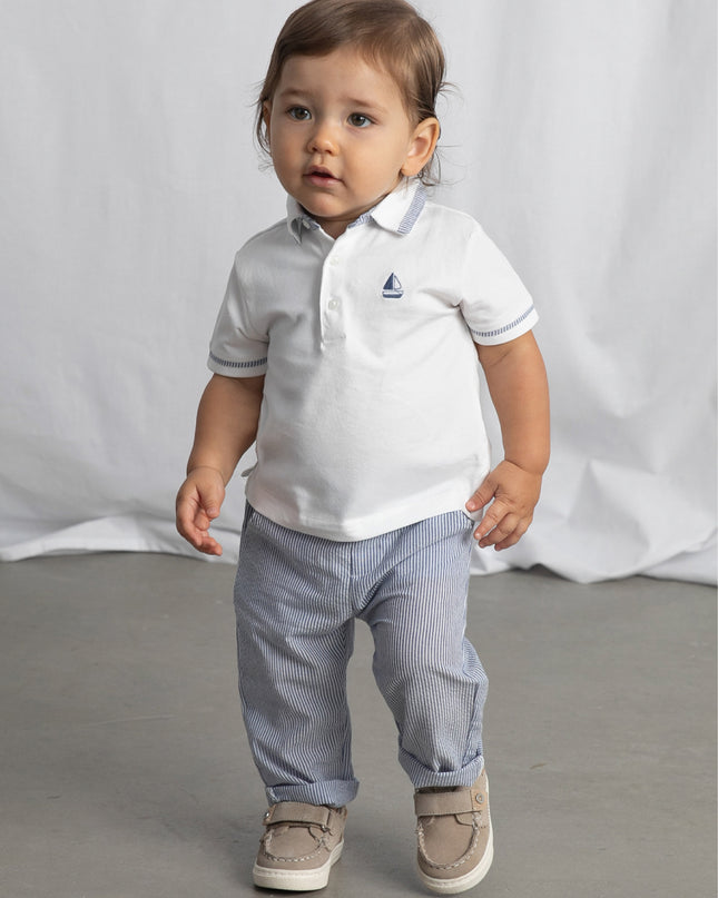 kids atelier mayoral Blue & White Pinstripe Pants