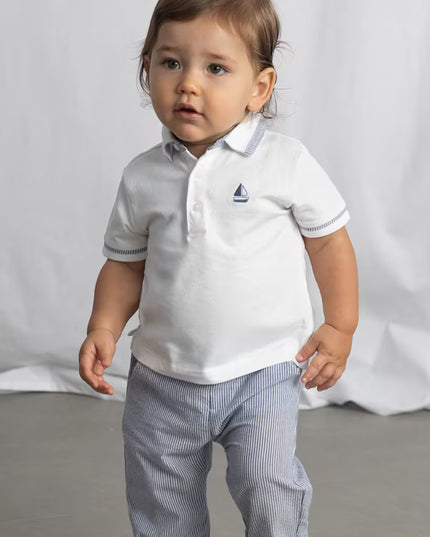 kids atelier mayoral Blue & White Pinstripe Pants