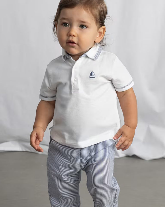 kids atelier mayoral Blue & White Pinstripe Pants