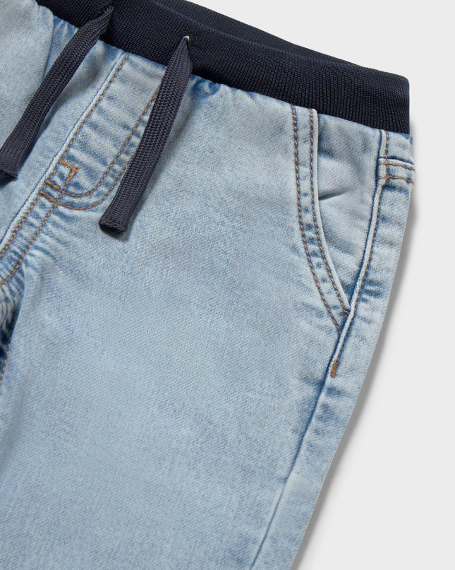 kids atelier mayoral Light Blue Jeans With Elastic Waistband