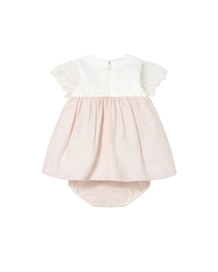 kids atelier mayoral Pink Baby Dress With Bloomers