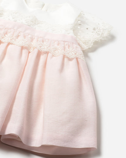 kids atelier mayoral Pink Baby Dress With Bloomers