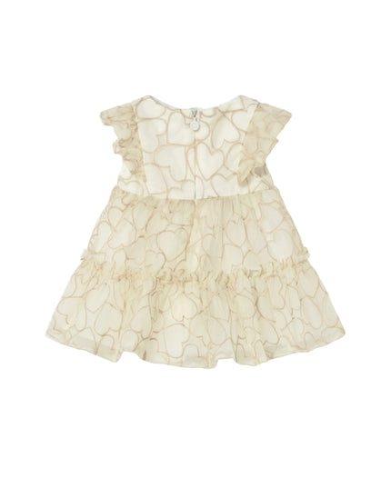 kids atelier mayoral Beige Baby Dress With Heart Motif