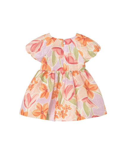 kids atelier mayoral Lavender Baby Dress With Floral Print
