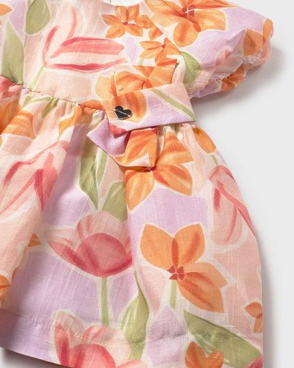 kids atelier mayoral Lavender Baby Dress With Floral Print