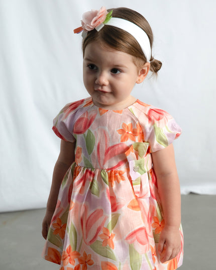 kids atelier mayoral Lavender Baby Dress With Floral Print