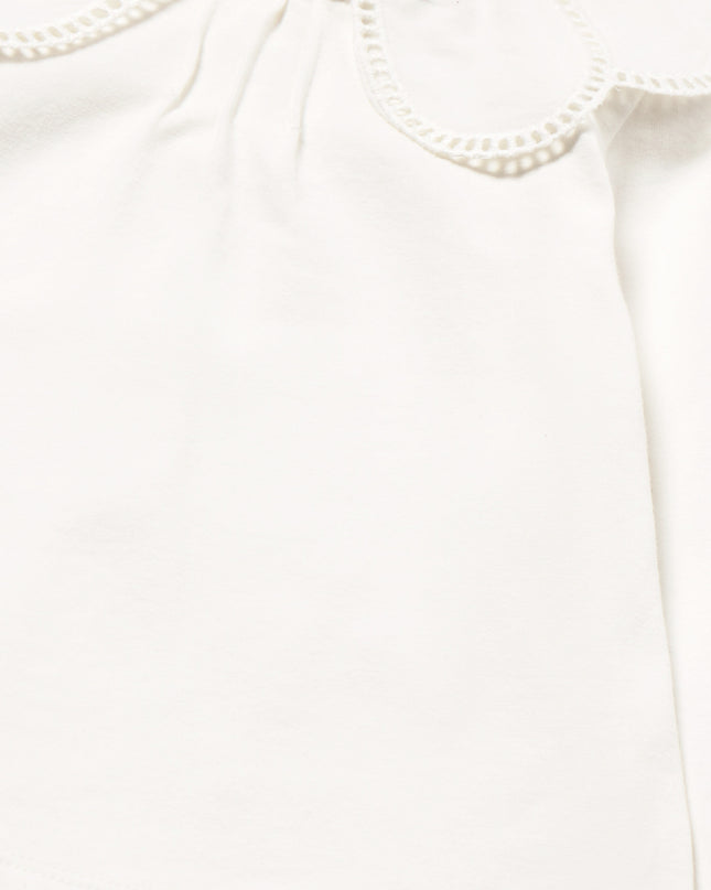 kids atelier mayoral White Scalloped Collar T-Shirt
