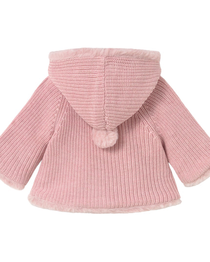 kids atelier mayoral Pink Knitted Hooded Cardigan