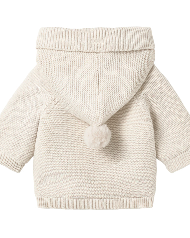 kids atelier mayoral Cream Knitted Hooded Jacket