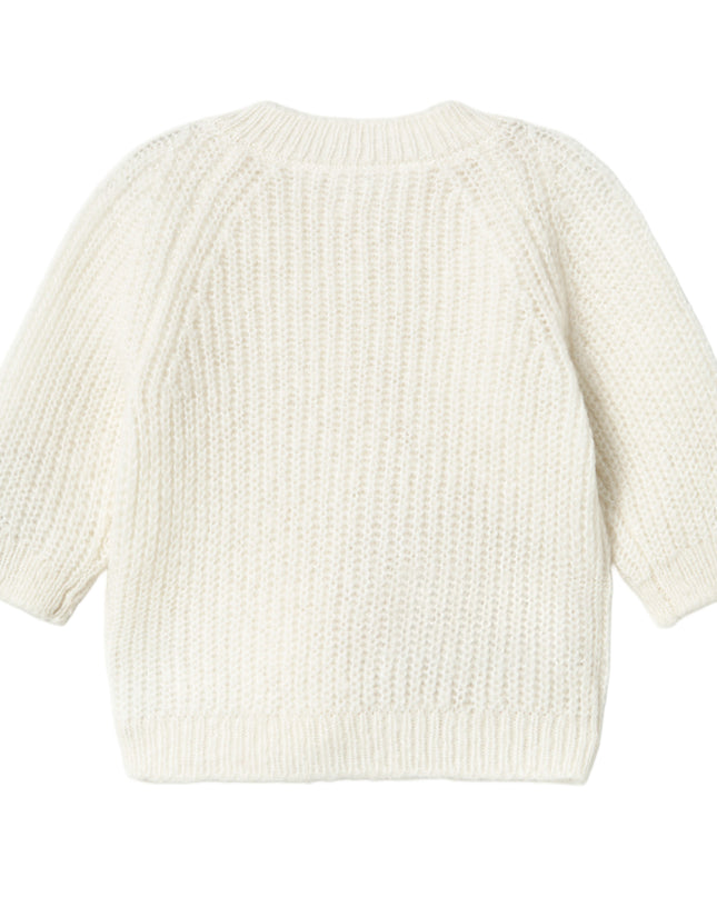 kids atelier mayoral White Knit Cardigan