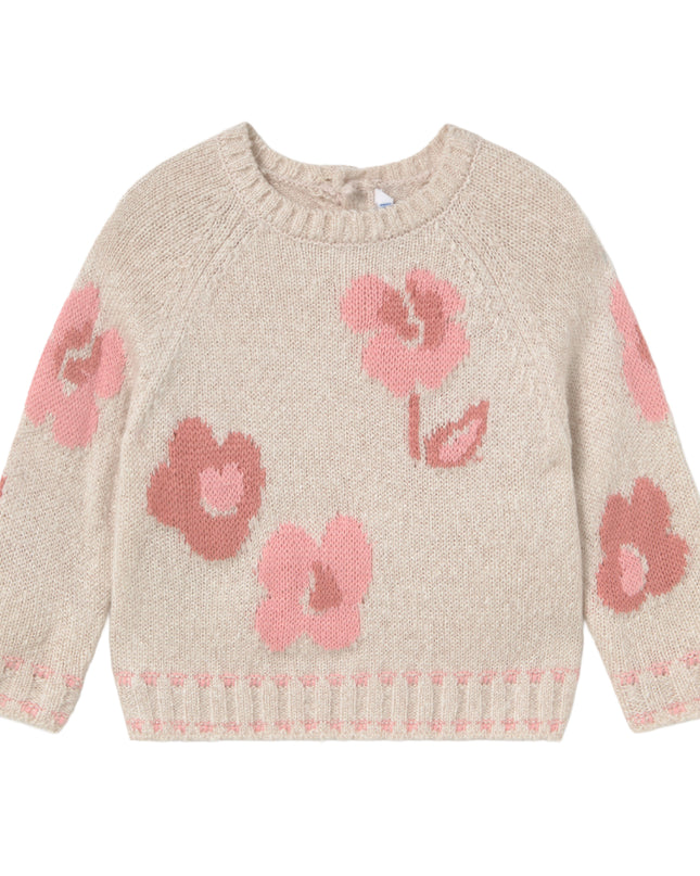 kids atelier mayoral Milk Petal Jaquard Jumper