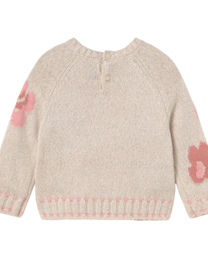 kids atelier mayoral Milk Petal Jaquard Jumper
