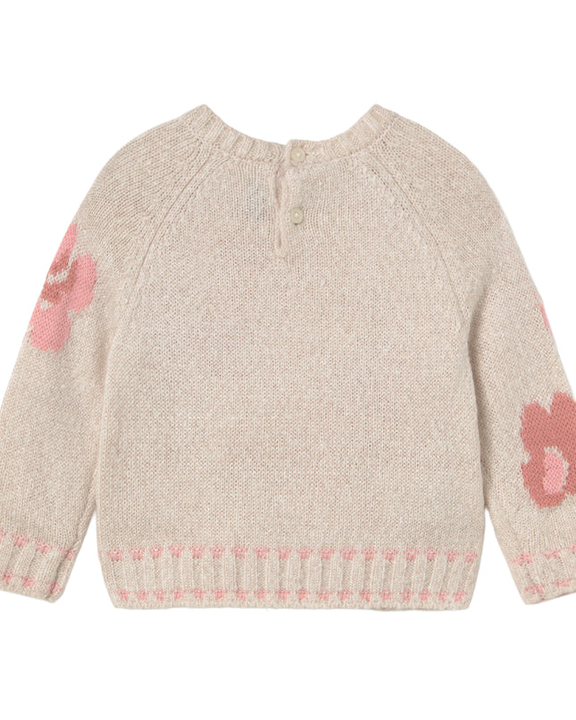 kids atelier mayoral Milk Petal Jaquard Jumper