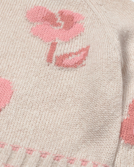 kids atelier mayoral Milk Petal Jaquard Jumper