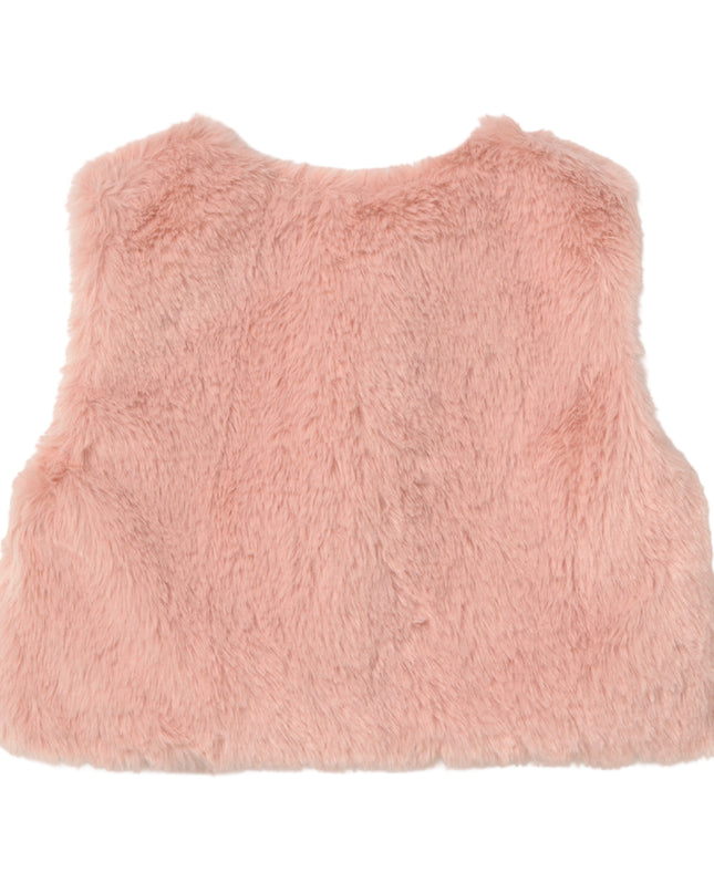 kids atelier mayoral Pink Faux Fur Vest