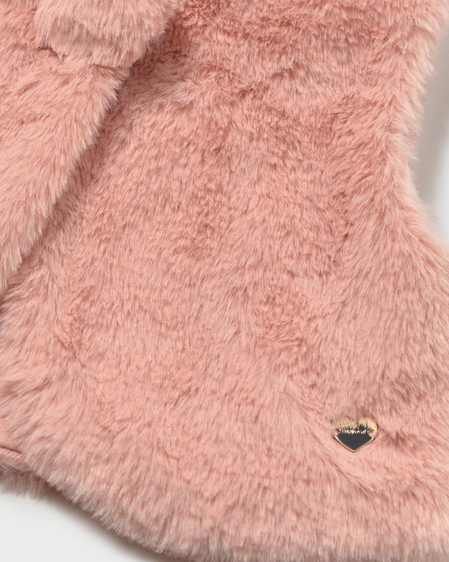 kids atelier mayoral Pink Faux Fur Vest