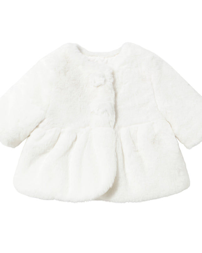kids atelier mayoral White Faux Fur Coat