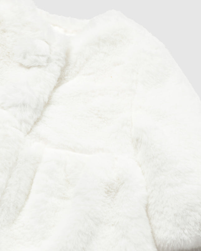 kids atelier mayoral White Faux Fur Coat