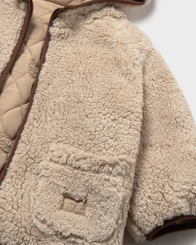 kids atelier mayoral Beige Lambswool Baby Coat