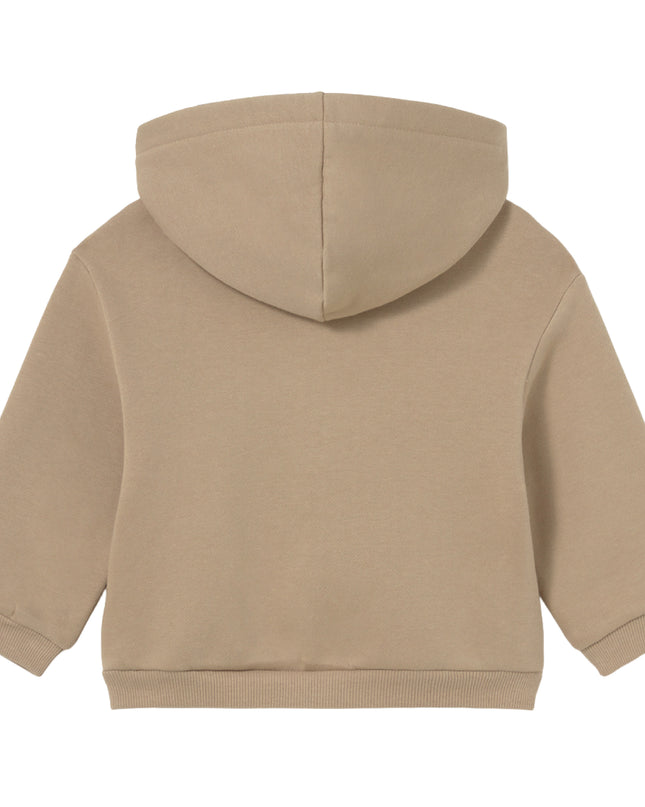kids atelier mayoral Beige Interactive Animal Zip-Up Sweatshirt