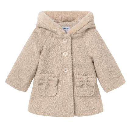kids atelier mayoral Beige Terry Hooded Coat