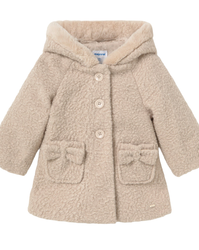 kids atelier mayoral Beige Terry Hooded Coat