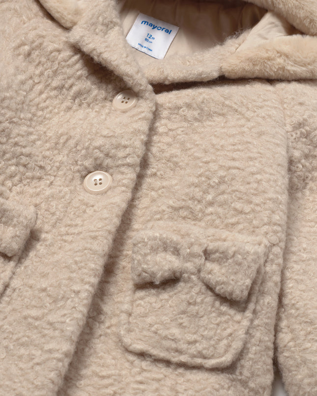 kids atelier mayoral Beige Terry Hooded Coat