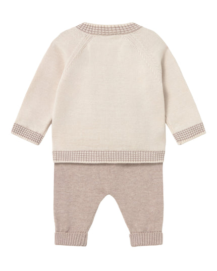kids atelier mayoral Beige Knitted Baby Teddy Bear Outfit