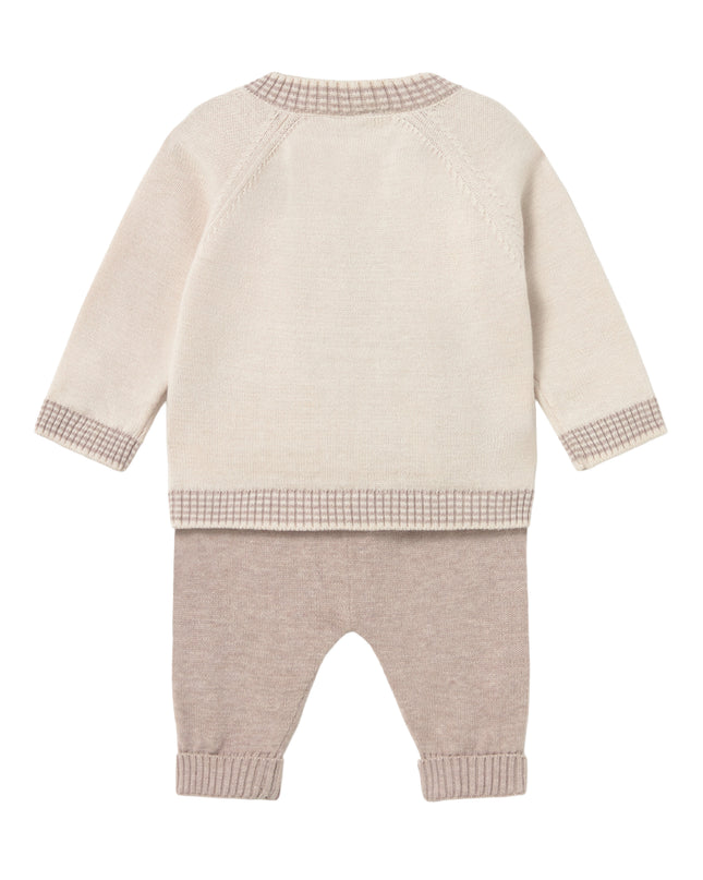 kids atelier mayoral Beige Knitted Baby Teddy Bear Outfit