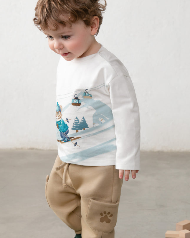 kids atelier mayoral Beige Interactive Animal Sweatpants